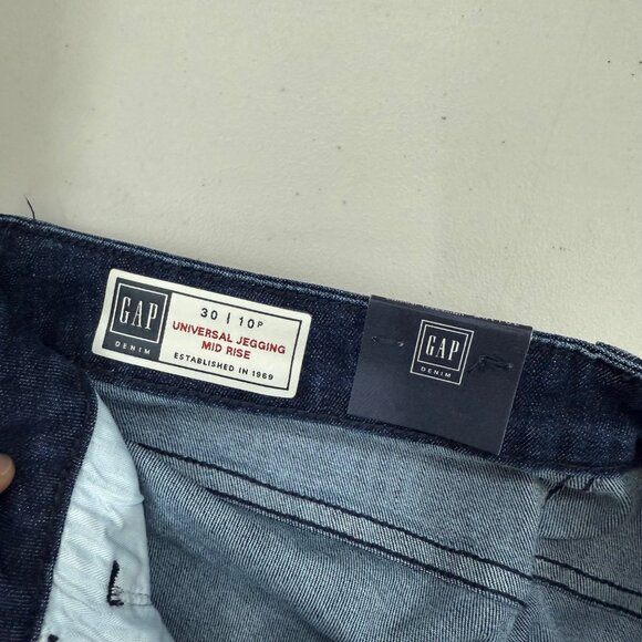Gap Mid Rise Universal Jegging Stretch Denim Blue Jeans Womens size 30/10P NEW - Picture 2 of 11